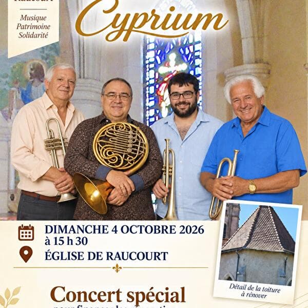 Concert du quatuor Cyprium, à l'église