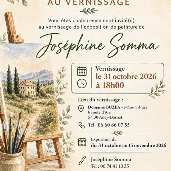 Vernissage de l’artiste Joséphine Somma : Au fil des couleurs
